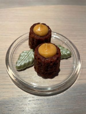 final sweet of the evening at El Invernadero de Rodrigo de la Calle in Madrid