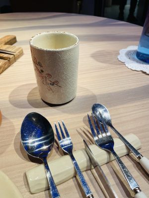 Beautiful cutlery  at El Invernadero de Rodrigo de la Calle in Madrid