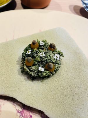 Fried broccoli. One of the few green things we had all week in Spain   at El Invernadero de Rodrigo de la Calle in Madrid