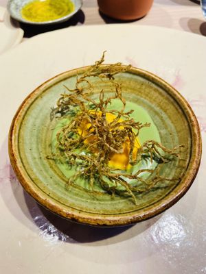 Savory “ice cream"  at El Invernadero de Rodrigo de la Calle in Madrid