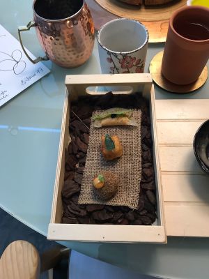 Kimchi and other at El Invernadero de Rodrigo de la Calle in Madrid