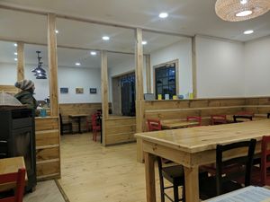 inside at Basilic Bistrot in Coyhaique