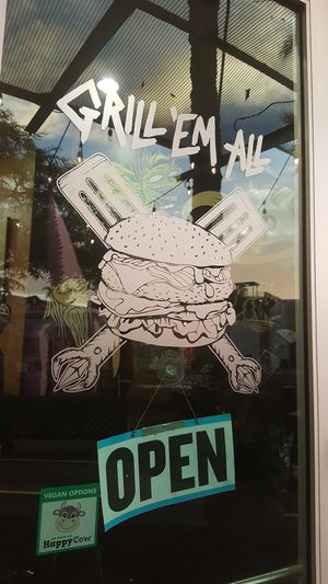 Happy cow at Grill 'em All in Alhambra