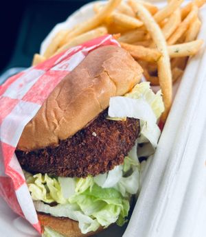 Crabless Cake Sammy at The Veggie in Madison