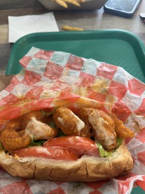 Buffalo Shrimp Po Boy  at The Veggie in Madison
