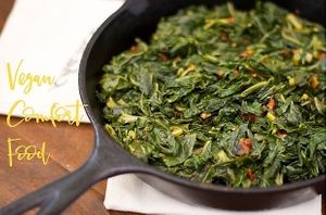 Collard greens w- sundries tomatoes  at The Veggie in Madison