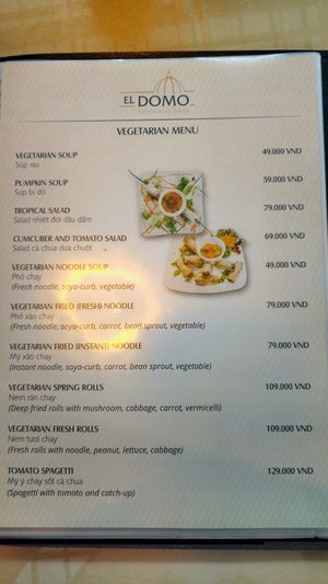 menu at HAN - El Domo - Int Terminal  in Hanoi