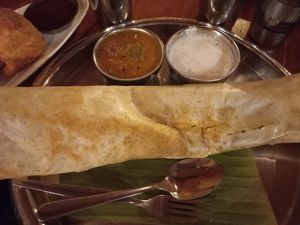 Masala dosa at Chana Masala in Koh Phangan