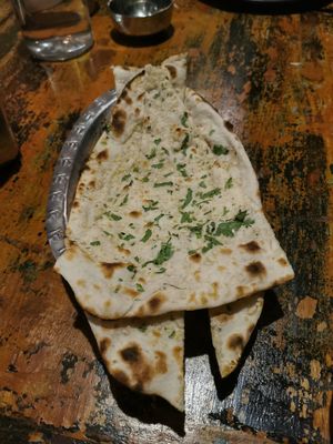 Garlic naan at Chana Masala in Koh Phangan