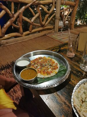Pancake with tomato at Chana Masala in Koh Phangan