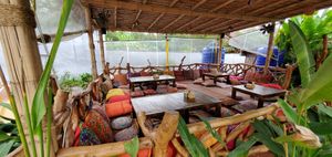 Outdoor seating at Chana Masala in Koh Phangan