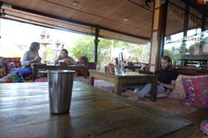 Seating outside at Chana Masala in Koh Phangan