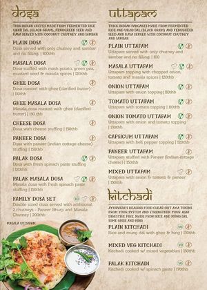 Menu april 2020 at Chana Masala in Koh Phangan