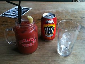 refreshing drink, Sept 2013 at The 13th Note in Glasgow