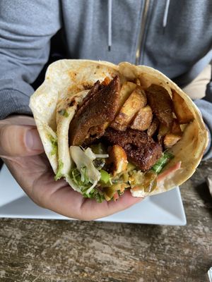 Seitan gyro (2/2, dissection 😝) at The 13th Note in Glasgow