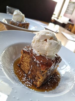 Sticky toffee pudding at The 13th Note in Glasgow