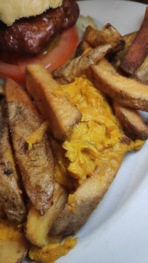 Cheezy chips at The 13th Note in Glasgow