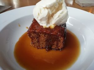 Sticky toffee pudding at The 13th Note in Glasgow
