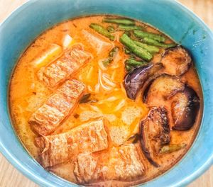 superlicious hakka curry noodles, highly recommend at  Fatty Mama 肥妈家乡素食 in Ipoh