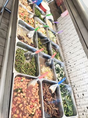 Lots of dishes at  Fatty Mama 肥妈家乡素食 in Ipoh