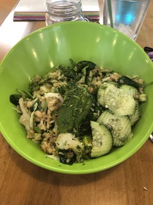 Julie’s Brown Rice Sauté with Lemon Oil Dressing  at Great Full Gardens - South in Reno