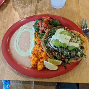 Roasted veggie tacos at Great Full Gardens - South in Reno