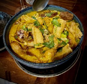 Laksa  at Au Lac Royal Vegan Cuisine woden in Phillip