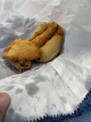 Eggplant tempura   at Au Lac Royal Vegan Cuisine woden in Phillip