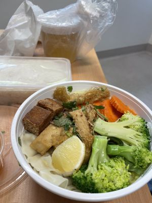 Takeaway Wong ton noodle soup   at Au Lac Royal Vegan Cuisine woden in Phillip