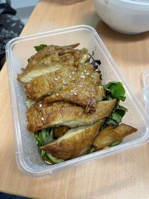 Satay vegan soy chicken   at Au Lac Royal Vegan Cuisine woden in Phillip