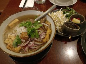 Au lac pho - chicken and beef at Au Lac Royal Vegan Cuisine woden in Phillip