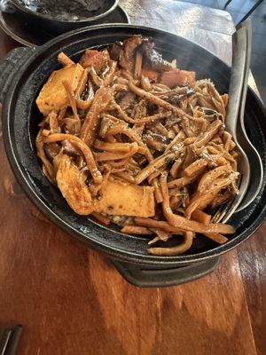 Mushroom hot pot ricee  at Au Lac Royal Vegan Cuisine woden in Phillip