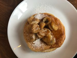 Banana pancakes (vegan)  at One Sixty in Burnley