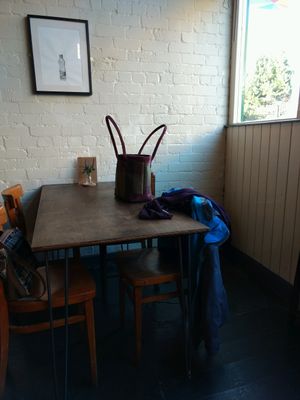 odd paintings at One Sixty in Burnley