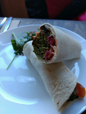 falafel wrap at One Sixty in Burnley