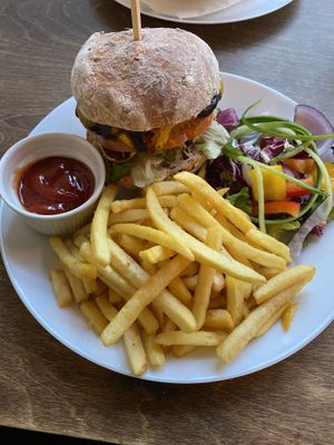 Burger at One Sixty in Burnley