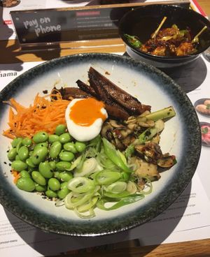 Avant gard’n and bang bang cauliflower at Wagamama in Aylesbury