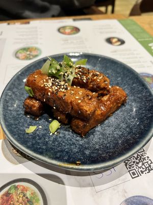 Vegan sticky “ribs" at Wagamama in Aylesbury