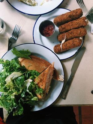 ‘Chorizo’ toastie and notzarella sticks! at The Blacksmith & The Toffeemaker in London