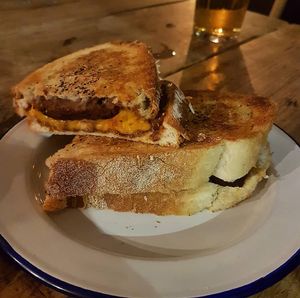 Chorizo, Jalapeño & Refried Bean Grilled Cheese at The Blacksmith & The Toffeemaker in London