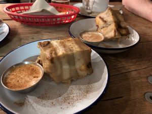 Bread and butter pudding  at The Blacksmith & The Toffeemaker in London