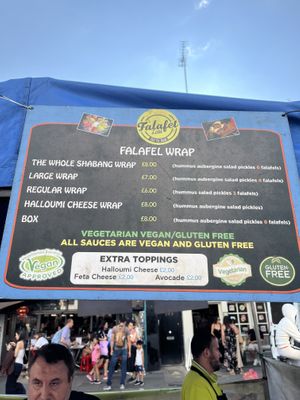 Menu  at Falafel Zaki Zaki in London