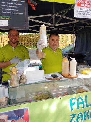 The legends at Zaki Zaki! at Falafel Zaki Zaki in London