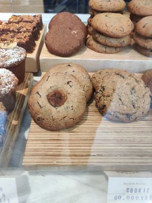Vegan banana chocolate cookies at Maison Marou Hanoi in Hanoi