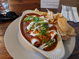 Sweet potato enchiladas at Sundial Cafe in Eugene