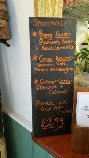 Smoothie Menu at The Guard Room in Plymouth
