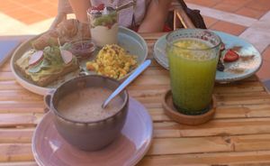 Awesome vegan brunch. The location is also great, right in front of the beach. The vegan croissants were delicious and the fresh juice as well. Lovely spot. at Aloha Cafe in Sesimbra