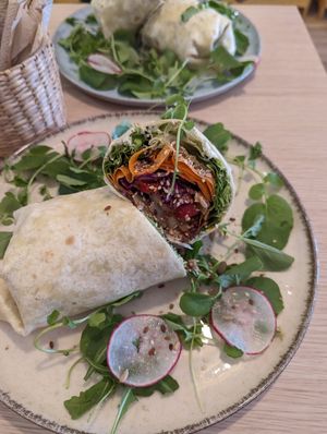 Seitan Wrap at Aloha Cafe in Sesimbra