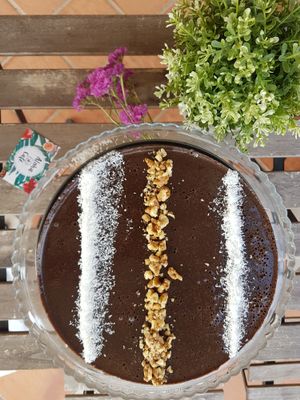 Cake cacau and coconut  at Aloha Cafe in Sesimbra