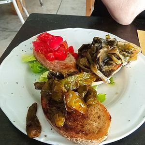 Bruschette miste at Amico Bio - Spartacus Arena in Santa Maria Capua Vetere